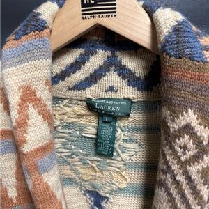 Ralph Lauren Multicolor Geometric Knit Cardigan